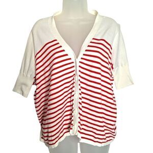 Forever 21 Oversized Preppy Cardigan Sweater Button Up Nautical Classic Small P